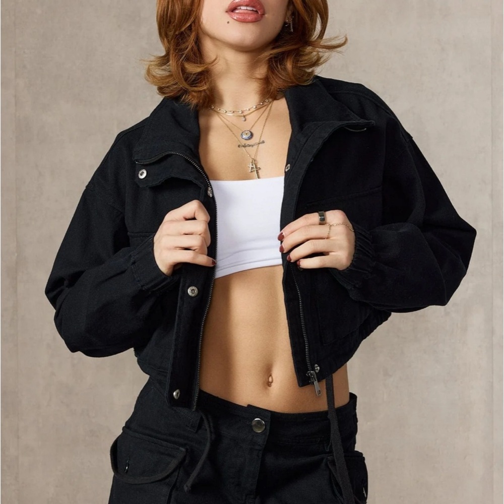 Young LA Women's Black cargo Jacket